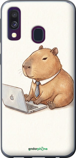 2D пластиковий чехол Funny Capybara CEO Working для Samsung Galaxy A40 2019 A405F - 6777t-1672 изображение 