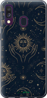 2D пластиковий чехол Celestial Harmony: Sun & Moon Gold Mystic Pattern для Samsung Galaxy A40 2019 A405F - 6778t-1672 изображение 