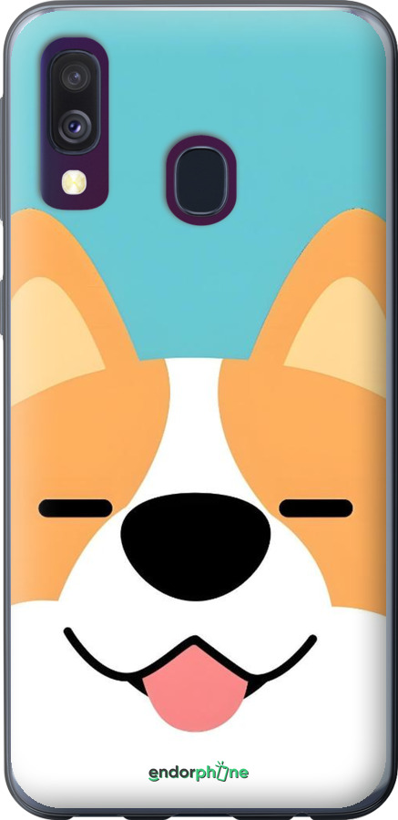 2D пластиковий чехол Корги для Samsung Galaxy A40 2019 A405F - 6280t-1672 изображение 