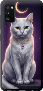 TPU чехол Mystic White Cat Gothic Dark Purple Gold для Samsung Galaxy A41 A415F - 6805b-1886 изображение 