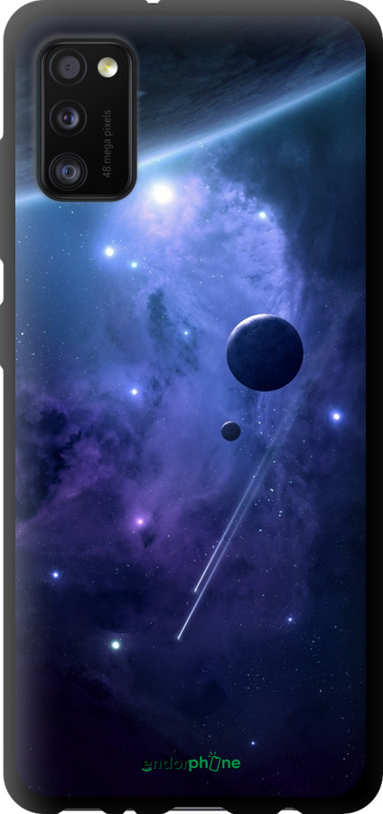 TPU чехол Планеты в синем космосе для Samsung Galaxy A41 A415F - 171b-1886 изображение 