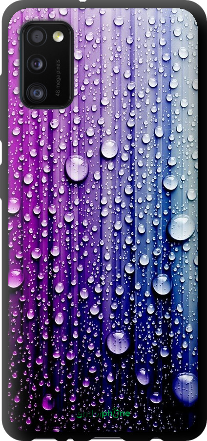 

TPU чорний чохол "Краплини води" для Samsung Galaxy A41 A415F, Синій