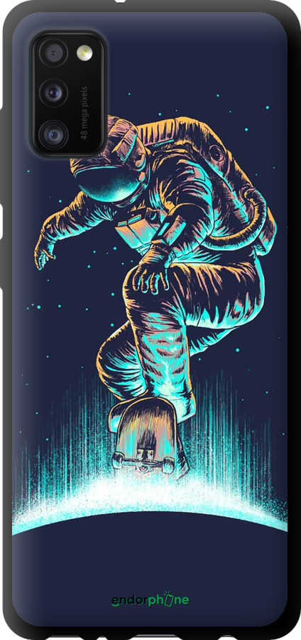 TPU чехол Космонавт на скейтборді для Samsung Galaxy A41 A415F - 4145b-1886 изображение 