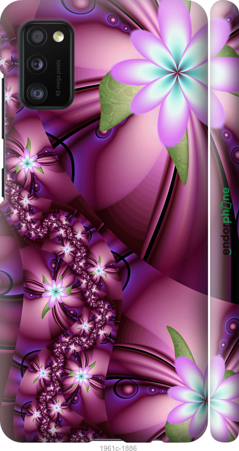 

3D пластиковий матовий чохол "Квіткова мозаїка" для Samsung Galaxy A41 A415F, Рожевий