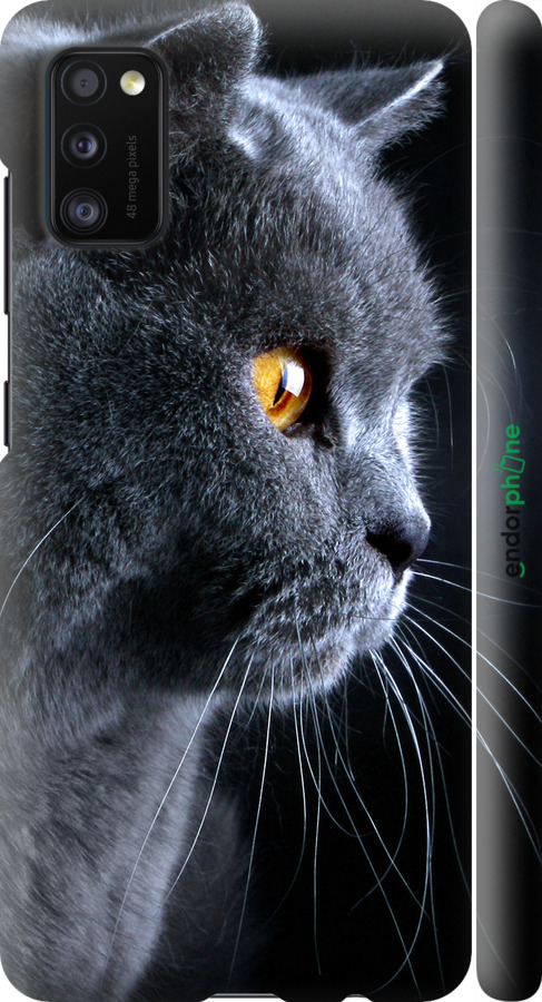 

3D пластиковий матовий чохол "Гарний кіт" для Samsung Galaxy A41 A415F, Чорний