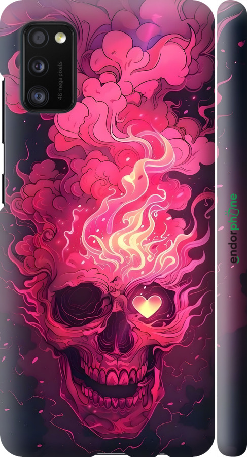 3D пластиковый матовый чехол Череп арт для Samsung Galaxy A41 A415F - 6385m-1886 изображение 
