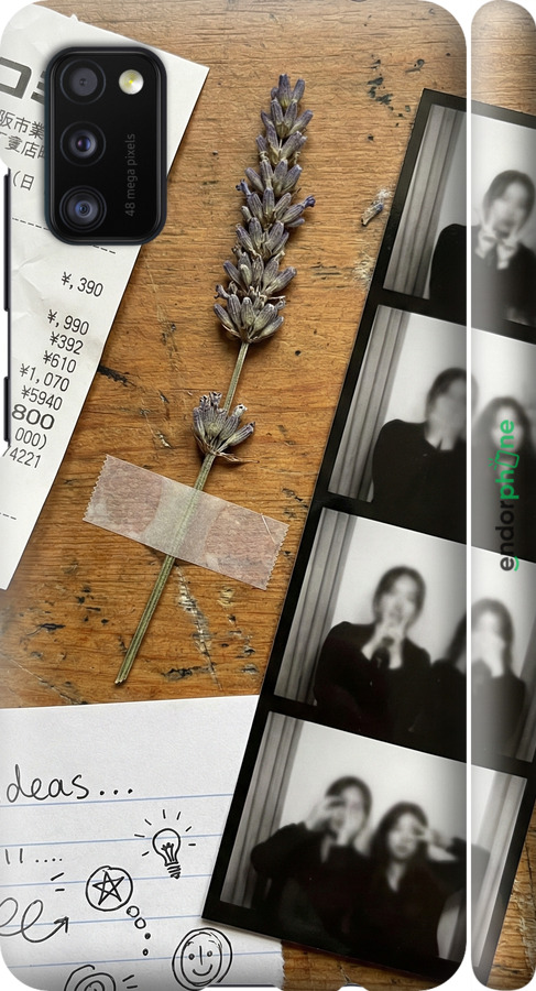 3D пластиковый матовый чехол Aesthetic Scrapbook Collage для Samsung Galaxy A41 A415F - 6773m-1886 изображение 