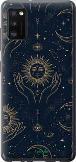 2D пластиковий чехол Celestial Harmony: Sun & Moon Gold Mystic Pattern для Samsung Galaxy A41 A415F - 6778t-1886 изображение 
