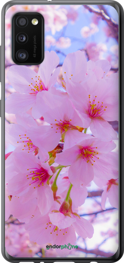 Силиконовый чехол Сакура для Samsung Galaxy A41 A415F - 6029u-1886 изображение 