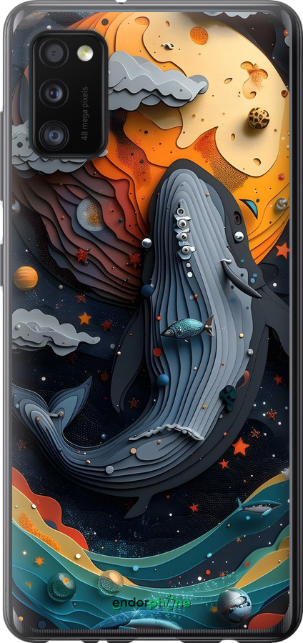 2D пластиковий чехол Кит у космосі для Samsung Galaxy A41 A415F - 6328t-1886 изображение 