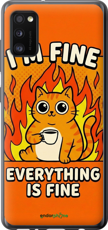 Силиконовый чехол Funny Cat для Samsung Galaxy A41 A415F - 6786u-1886 изображение 