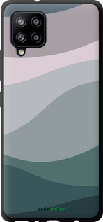 TPU чехол С фиолетовым и бирюзовым ретро-стилем и волнами для Samsung Galaxy A42 A426B - 6533b-2098 изображение 