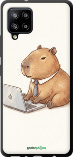 TPU чехол Funny Capybara CEO Working для Samsung Galaxy A42 A426B - 6777b-2098 изображение 