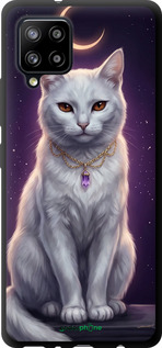 TPU чехол Mystic White Cat Gothic Dark Purple Gold для Samsung Galaxy A42 A426B - 6805b-2098 изображение 