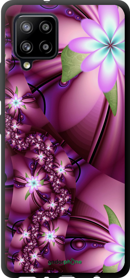 

TPU чорний чохол "Квіткова мозаїка" для Samsung Galaxy A42 A426B, Рожевий