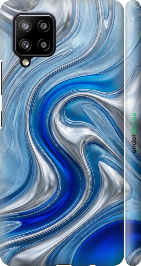 3D пластиковый матовый чехол Liquid Chrome для Samsung Galaxy A42 A426B - 6781m-2098 изображение 