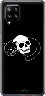 2D пластиковий чехол Із зображенням кота та черепа для Samsung Galaxy A42 A426B - 6491t-2098 изображение 