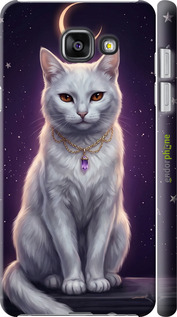 3D пластиковий глянцевий чехол Mystic White Cat Gothic Dark Purple Gold для Samsung Galaxy A5 (2016) A510F - 6805c-158 изображение 