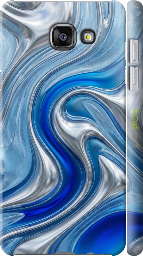 3D пластиковый матовый чехол Liquid Chrome для Samsung Galaxy A5 (2016) A510F - 6781m-158 изображение 