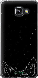 Силиконовый чехол Черно белые абстрактные горы для Samsung Galaxy A5 (2016) A510F - 6437u-158 изображение 