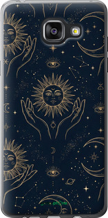 Силиконовый чехол 'Celestial Harmony: Sun & Moon Gold Mystic Pattern' для Samsung Galaxy A5 (2016) A510F изображение 3
