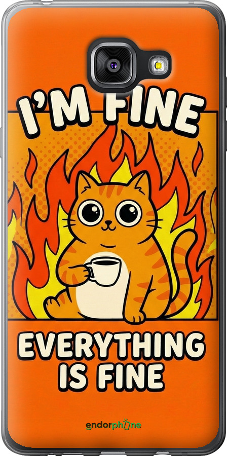 Силіконовий чехол Funny Cat для Samsung Galaxy A5 (2016) A510F - 6786u-158 изображение 