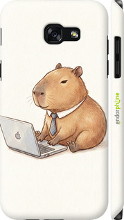 3D пластиковый глянцевый чехол 'Funny Capybara CEO Working' для Samsung Galaxy A5 (2017) изображение 1