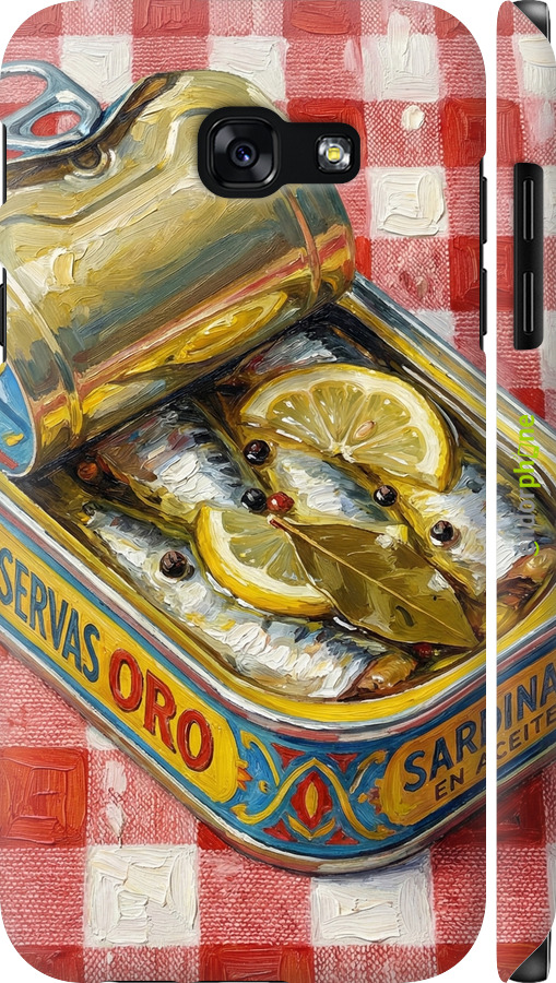 3D пластиковый глянцевый чехол Vintage Sardine Tin Phone для Samsung Galaxy A5 (2017) - 6772c-444 изображение 