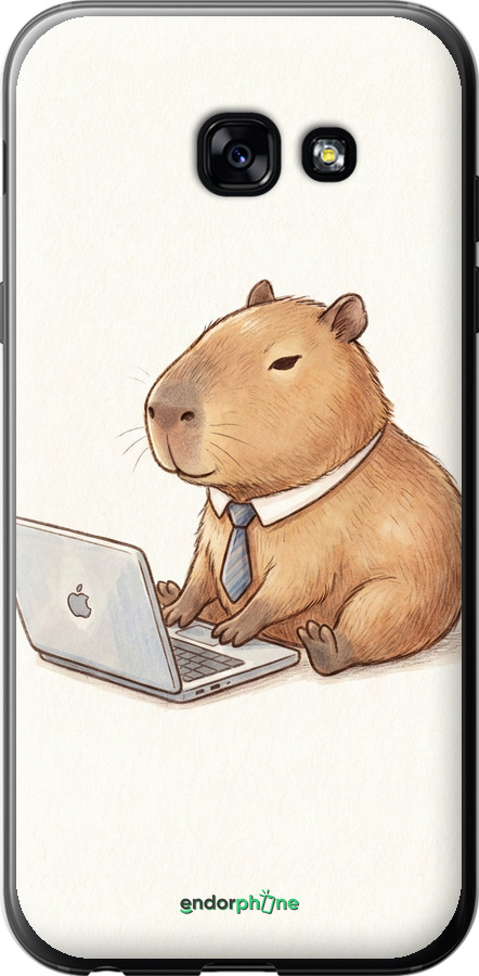 Силиконовый чехол Funny Capybara CEO Working для Samsung Galaxy A5 (2017) - 6777u-444 изображение 