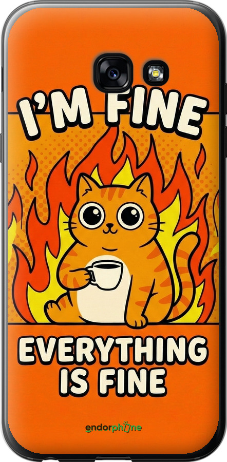 2D пластиковий чехол Funny Cat для Samsung Galaxy A5 (2017) - 6786t-444 изображение 