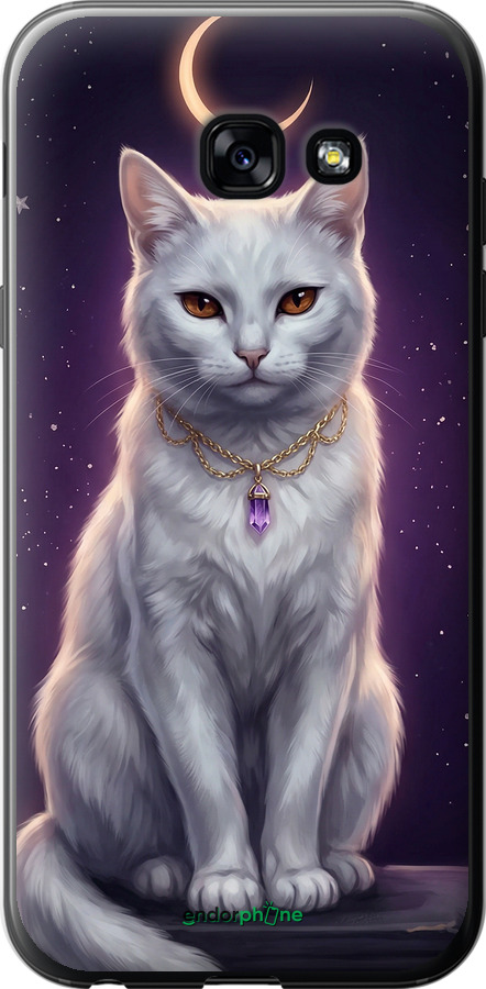 Силіконовий чехол Mystic White Cat Gothic Dark Purple Gold для Samsung Galaxy A5 (2017) - 6805u-444 изображение 