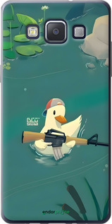 Силіконовий чехол Каченя з автоматом для Samsung Galaxy A5 A500H - 6356u-73 изображение 