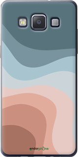 Силіконовий чехол З синіми та рожевими хвилями в стилі ретро для Samsung Galaxy A5 A500H - 6532u-73 изображение 