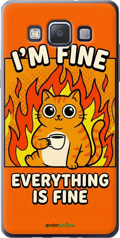 Силиконовый чехол Funny Cat для Samsung Galaxy A5 A500H - 6786u-73 изображение 