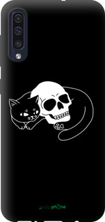 TPU чехол С изображением кота и черепа для Samsung Galaxy A30s A307F - 6491b-1804 изображение 