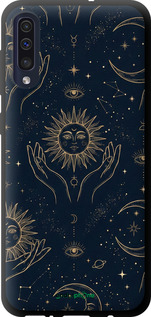 TPU чехол Celestial Harmony: Sun & Moon Gold Mystic Pattern для Samsung Galaxy A50 2019 A505F - 6778b-1668 изображение 