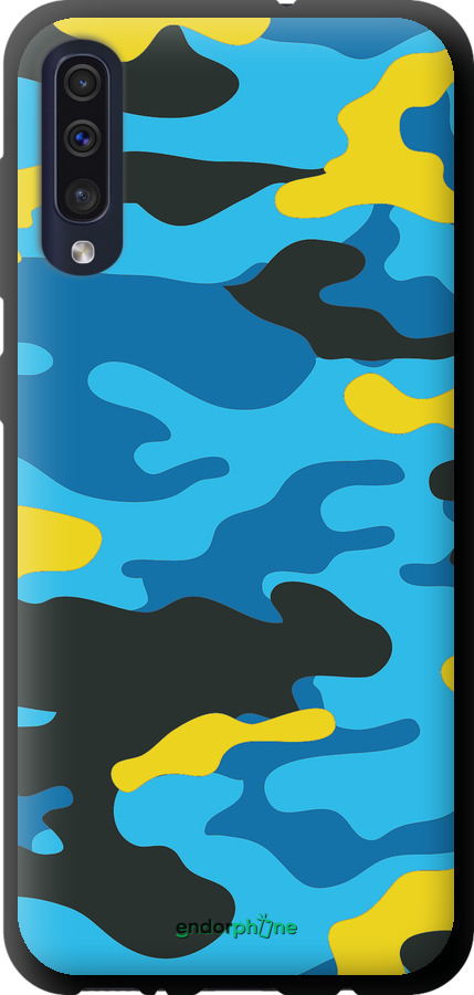 TPU чехол Желто-голубой камуфляж для Samsung Galaxy A30s A307F - 1084b-1804 изображение 