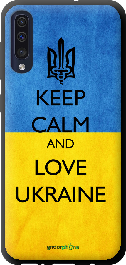 TPU чехол Keep calm and love Ukraine v2 для Samsung Galaxy A50 2019 A505F - 1114b-1668 изображение 