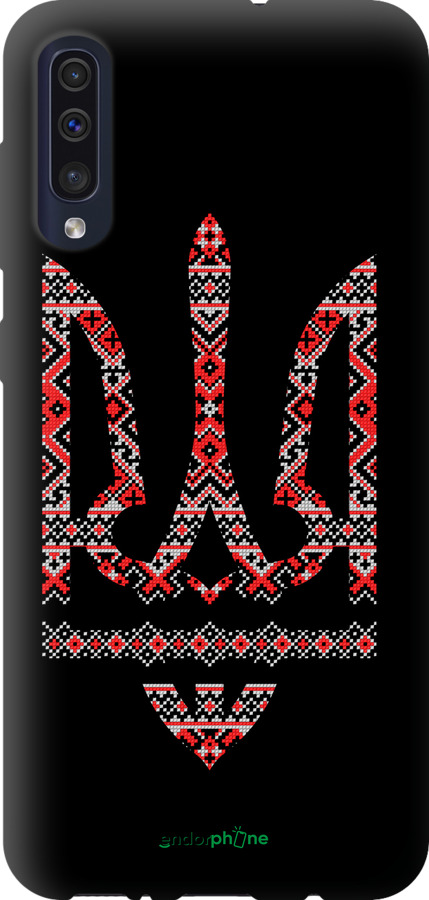 TPU чехол Герб - вишиванка на чорному фоні для Samsung Galaxy A50 2019 A505F - 1196b-1668 изображение 
