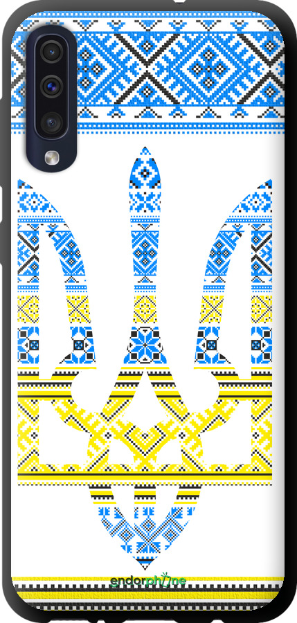 TPU чехол Герб - вышиванка желто-голубая для Samsung Galaxy A30s A307F - 1197b-1804 изображение 
