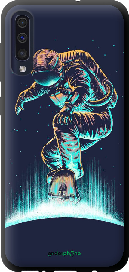 TPU чехол Космонавт на скейтборде для Samsung Galaxy A50 2019 A505F - 4145b-1668 изображение 