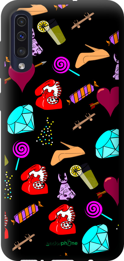 TPU чехол stickers для Samsung Galaxy A50 2019 A505F - 4757b-1668 изображение 