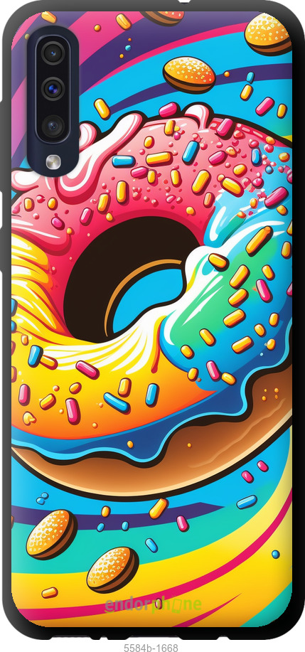 TPU чехол Пончик веселка для Samsung Galaxy A50 2019 A505F - 5584b-1668 изображение 