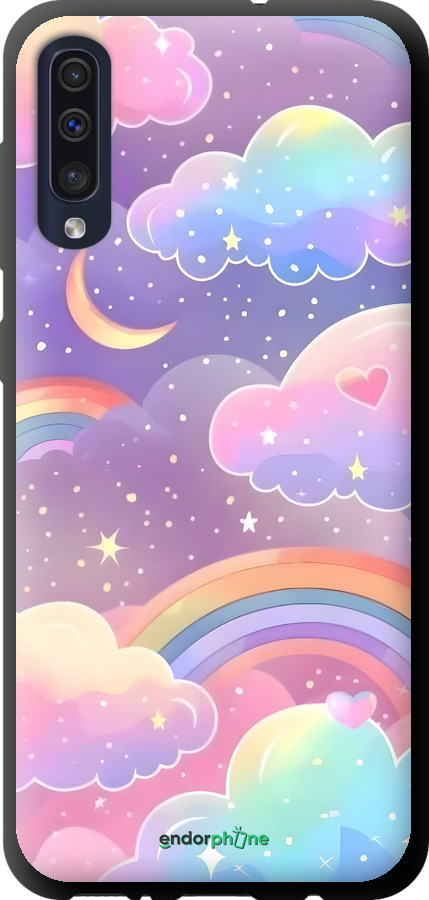TPU чехол Облака и радуга для Samsung Galaxy A50 2019 A505F - 6312b-1668 изображение 