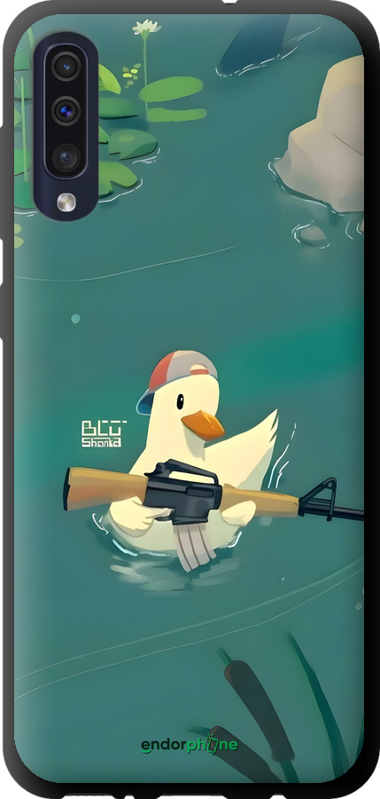 TPU чехол Уточка с автоматом для Samsung Galaxy A50 2019 A505F - 6356b-1668 изображение 