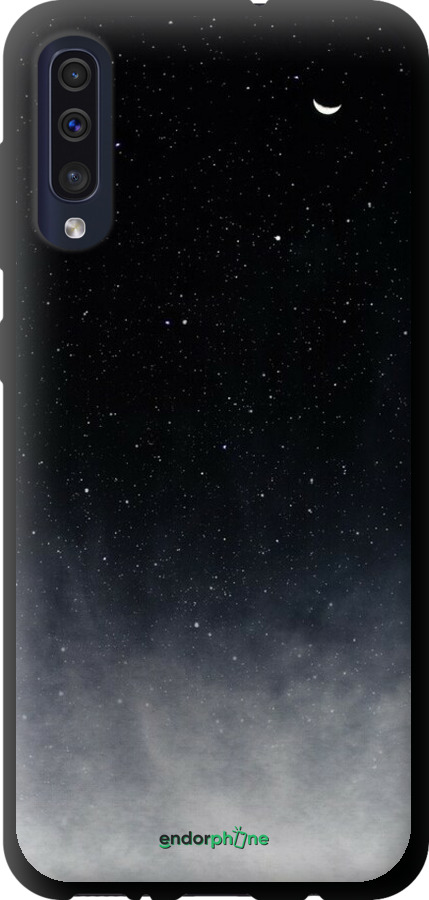 TPU чехол Голубые облака, Голубая луна для Samsung Galaxy A50 2019 A505F - 6396b-1668 изображение 