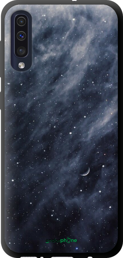 TPU чехол Голубые облака, Голубая луна для Samsung Galaxy A50 2019 A505F - 6398b-1668 изображение 