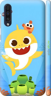 3D пластиковый матовый чехол Бейби Шарк для Samsung Galaxy A50 2019 A505F - 6303m-1668 изображение 