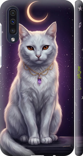 3D пластиковий матовий чехол Mystic White Cat Gothic Dark Purple Gold для Samsung Galaxy A50 2019 A505F - 6805m-1668 изображение 