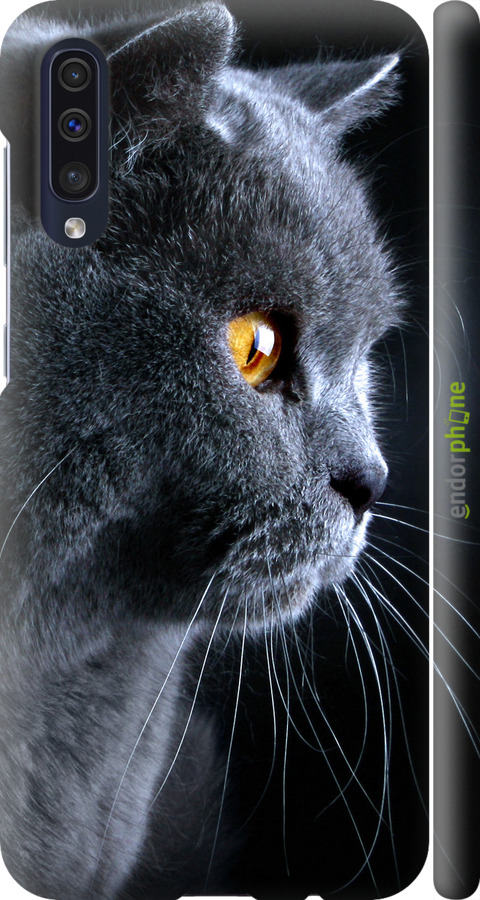 

3D пластиковий матовий чохол "Гарний кіт" для Samsung Galaxy A50 2019 A505F, Чорний